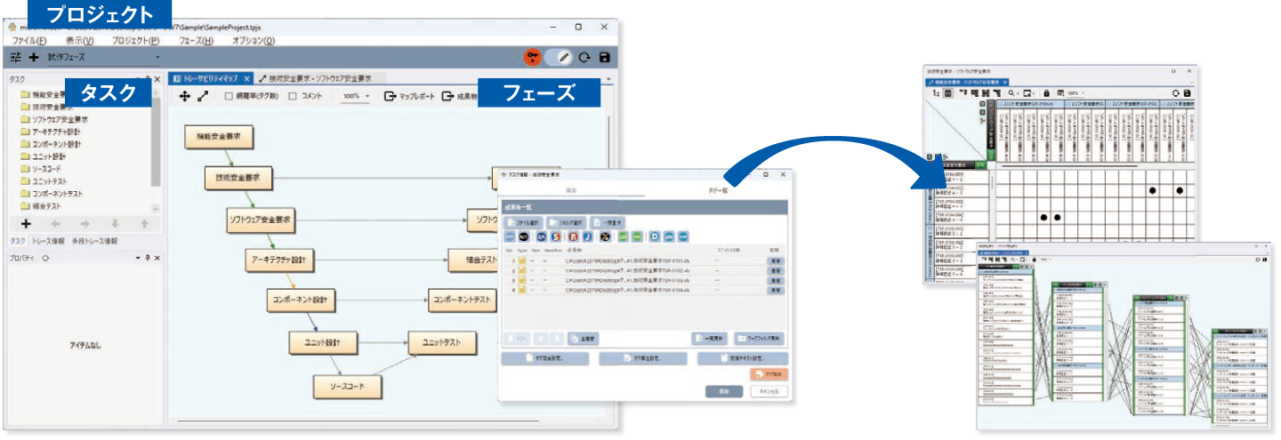 マップ管理機能(トレーサビリティマップ)
