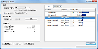 サンプリングプロファイル分析