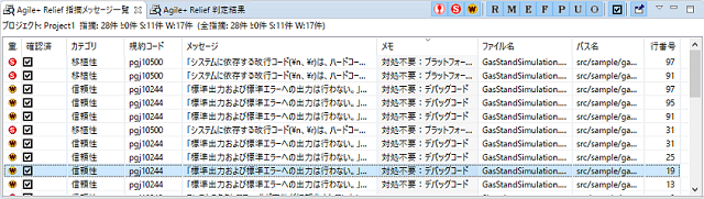 指摘確認結果の共有