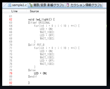 プログラム表示（ソースリスト）